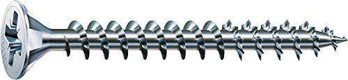 SPAX Universalschraube, 5,0 x 70 mm, 100 Stück, Kreuzschlitz Z2, Senkkopf, Vollgewinde, 4CUT, WIROX A3J, 1081010500703