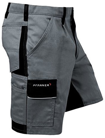 Pfanner® Funktions Shorts StretchZone Canvas mit Stretchgewebe, Farbe:grau/schwarz, Größe:54