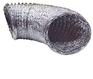 Aluminium Foil Flexible Ducting Ventilation & Hydroponic 100mm 4 x 5m or 10m (100mm 5m)