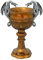 Pacific Giftware King Arthur's Fantasy Golden Chalice with Dual Dragon Wine Goblet Sculptural Decor