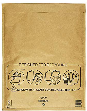 Sealair MAIL LITE 350 x 470 mm schälen und Seal Luftgepolsterte Post Tasche – Gold (50 Stück)