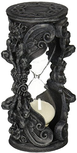 Design Toscano WU71561 Sablier à Grains de Temps en Forme de gargouille Gothique Gris 7,5 x 9 x 15 cm