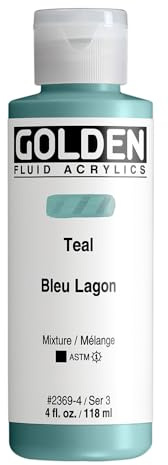 GOLDEN Fluid Acrylics, Teal, 4 fl. oz. Bottle