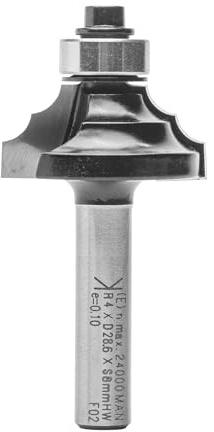 ENT 14500 Doppelradienfräser HW, Schaft (S) 8 mm, Durchmesser (D) 28,6 mm, NL 12,7 mm, R 4 mm, SL 32 mm, mit Kugellager