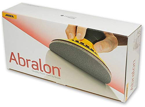 Mirka 8A24102037 Abralon Sanding Disc - 150mm Grip - 360 Grit - Foam Thickness: 6.5mm - Grain: Silicone Carbide - Special Resin Bond - Backing: Knitted Fabric on Foam - Grey - Pack contains 20 pieces
