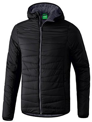 Erima Unisex Kinder Basic Stepp- Jacke (9060704), schwarz/dunkelgrau, 164