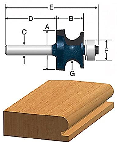 BOSCH 85631MC 7/8 In. Edge Beading Router Bit