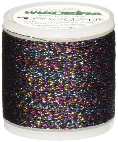 Madeira Metallic Sparkling Nr.40 Stickerei Gewinde, 200 Meter Länge, #270 Rosa/Gelb/Blau