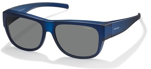 Polaroid Men's Modern Polarized Rectangular Sunglasses, Blue, 58