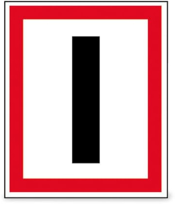Betriebsausstattung24 Brandschutzschild Brandschutzmauer - Aluminium, geprägt - 20,0 x 25,0 cm - Symbolschild