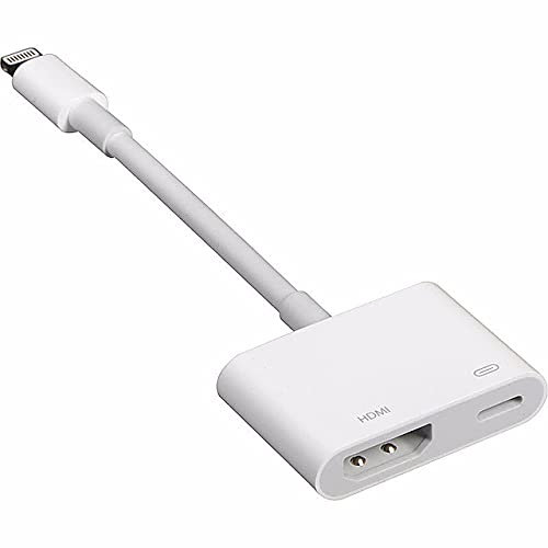 [Apple MFi Certified] Light Digital AV Adapter iPhone iPad HDMI Adapter to TV HDMI Cable Connector 1080P Sync Screen TV/HDTV/Monitor/Projector Compatible with iPhone iPad iPod - Plug and Play