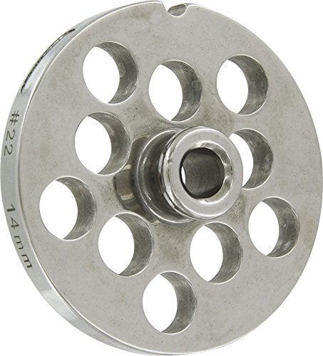 REBER PIASTRA TRAFILA PIASTRA TC. 22 D. 14 INOX ACCIAIO INOX 18/34 per tritacarne elettrico n.22 diametro fori:14 millimetri