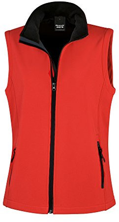 Result Core Damen Softshell-Weste, bedruckbar (L) (Rot/Schwarz)