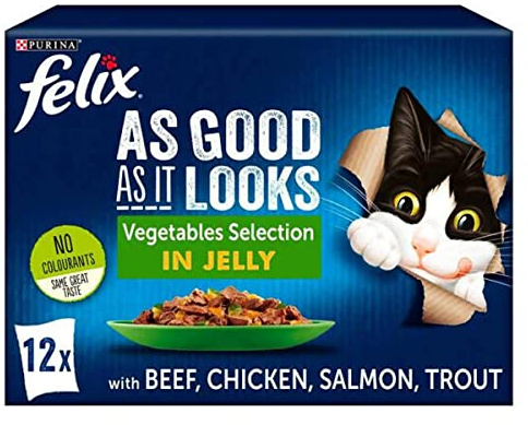 Felix As Good As It Looks Vegetable Selection in Jelly, 12 x 100g