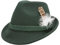 Alpenflüstern Damen Trachten-Filzhut mit Hutfeder ADV02500M50, Grün- Medium (56/57)