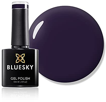 Bluesky Gel Nail Polish, Dark Dhalia 80559, Dark, Eggplant, Purple, Long Lasting, Chip Resistant, 10 ml (Requires Drying Under UV LED Lamp)