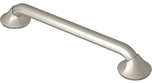 Moen YG2812BN Bathroom Safety 12-Inch Stainless Steel Transitional Bathroom Grab Bar, Brushed Nickel