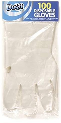 Duzzit Pack of 100 disposable clear gloves