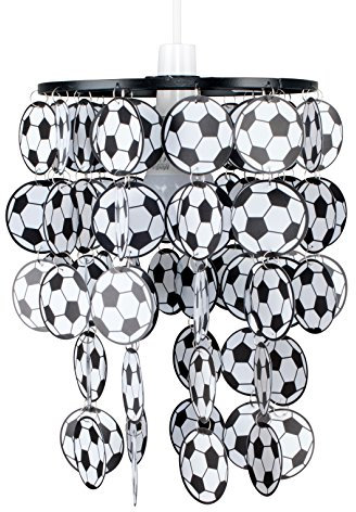 MiniSun | Black and White Football Ceiling Light Shade | Children's Lighting, Home Décor & Improvement Essential | 230mm Shade Width