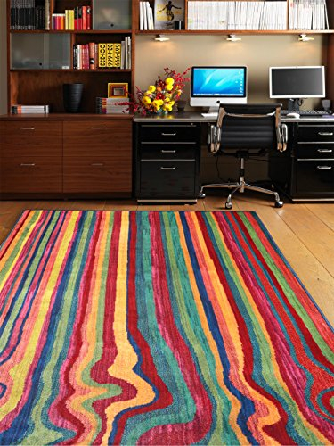 Benuta Teppich Pintura Multicolor 133x190 cm | Moderner Teppich für Wohn- und Schlafzimmer