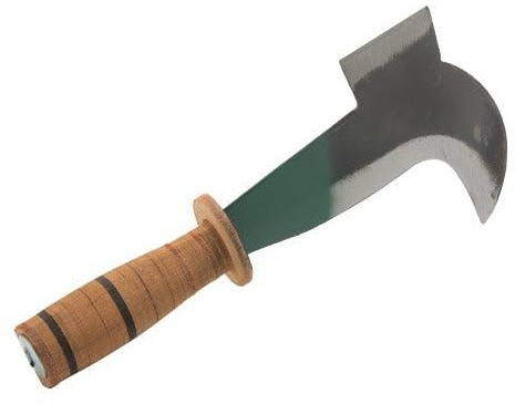 BRIXO Roncola Doppio Taglio Pennato Mod.Cacciatore Art.243 Acciaio Inossidabile Destro Tradizionale