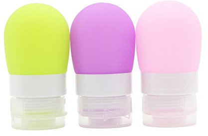 Mziart Tragbare Reiseflaschen aus weichem Silikon (37 ml, 3 Stück)