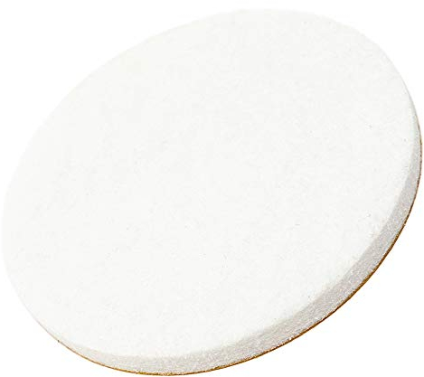 Adsamm® / 4 x Selbstklebende Filzgleiter/Weiß/ø 60 mm/Rund/Möbelgleiter aus Filz mit 5.5 mm Stärke/Möbel- und Bodengleiter