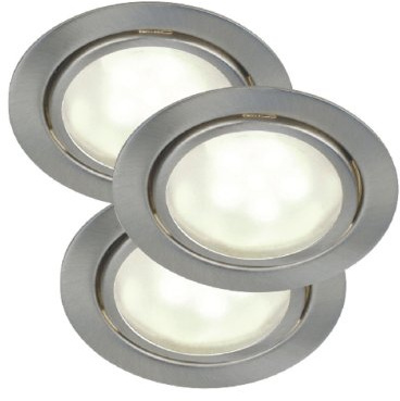 Nordlux Einbaustrahler Mercur 3-Kit LED 3x1,2W gebürstet Stahl 76930132