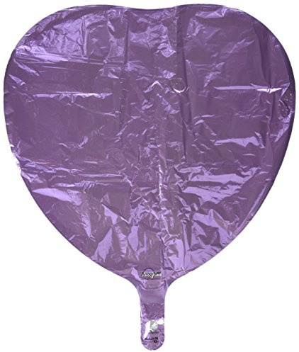 Amscan Anagram 2244701 - Metallic Pearl Lavender Foil Heart Balloon - 18 Inch