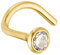 Amor Nasenpiercing Damen Piercingschmuck, mit Zirkonia synth., 1,4 cm, Gold, Kommt in Schmuck Geschenk Box, 9037216