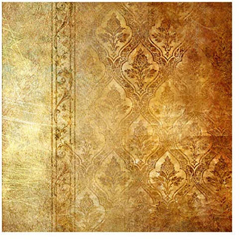 Bilderwelten Vintage Mustertapete Retro inkl. Kleister 240x240cm - Vliestapete Made in Germany - Barock Tapete Schlafzimmer - Vintage Tapete Barock - Wandtapete Wohnzimmer Flur T_2466