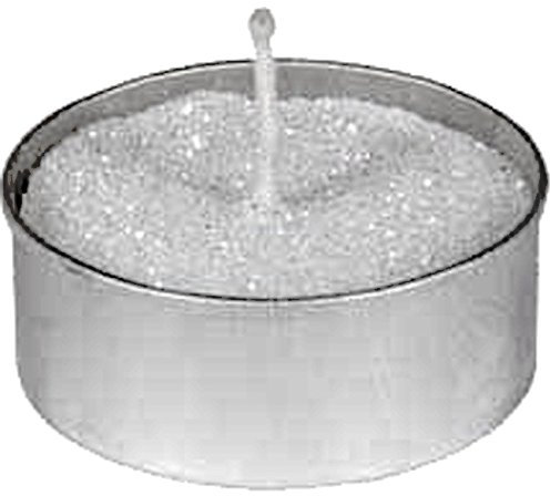Chaks 90168, Set de 6 Bougies Chauffe-Plat Paillettes, Argent