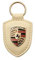 Porsche Schlüsselanhänger BEIGE Leder mit Wappen WAP0500960E