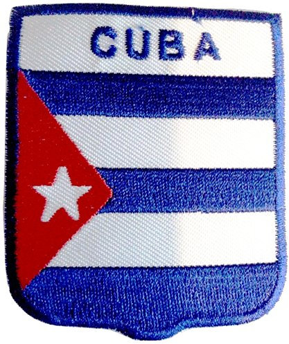 B2See Fahnen Flagge Aufnäher Patches für Jacken Jeans Kleidung Bügelbilder Flicken Stoff Patch Kleider Patches Aufbügler Applikation Aufnäher zum aufbügeln Aufnäher 5,6 x 7 cm Kuba