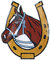 Aufnäher Stick Emblem Abzeichen Patches Applikation Aufnäher Motivstick Pferd Hufeisen Glücksbringer NEU Gr. ca. 7,5cm x 9cm (04372)