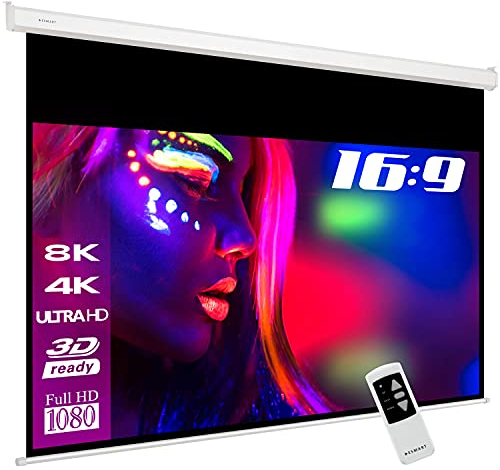 ESMART Professional MIMOTO Motor-Leinwand 437 cm Bild 400 x 225 cm (180) 16:9 | Programmierbare Fernbedienung | Heimkino elektrische Beamer Projektionsleinwand Motor Leinwand