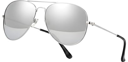 Komonee Pilot Style Designer Sunglasses - Classic Retro Shades for Unisex Men & Women UV400 Protection Glasses, Great for Cycling Golf Fishing Sports & Holidays