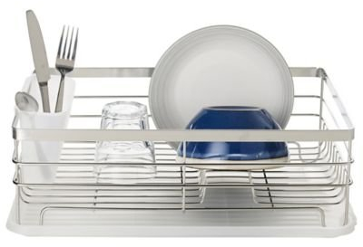 lakeland Contemporary, Modern Stainless Steel Dishrack With Detachable Tray, 44 x 32cm