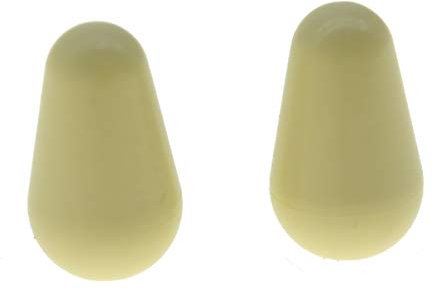 KAISH 2 x Gitarren-5-Wege-Tonabnehmer-Schalter, Spitzenschalter, Kappenschalter für USA Stratocaster/Strat Aged White