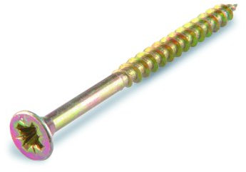 suki 100 Stück Spanplattenschraube Senkkopf 5,0 x 50 mm basic passiviert PZ2 Teilgewinde, 6111058