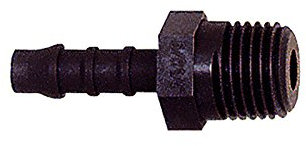 RIEGLER 110945-31.120 Gerader Einschraubstutzen, M5 a., für Schlauch LW 3 mm, PA 6, 1Stk