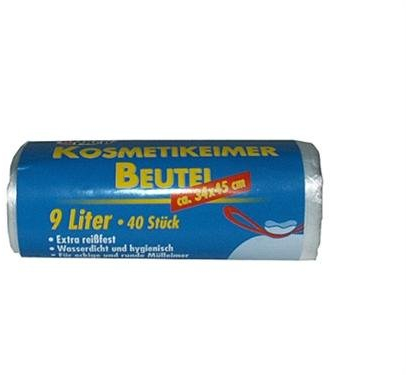 40 Stück Kosmetikeimer Beutel Müllbeutel, 9 Liter, 34 x 45 cm Mülleimerbeutel