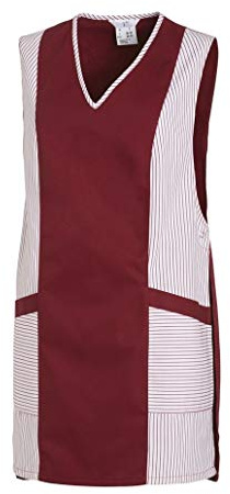 LEIBER Chasuble - mit Knopfverschluss - weiß/bordeaux - Größe: II (42-48)
