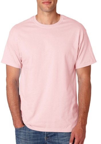 Hanes Men's TAGLESS ComfortSoft Crewneck T-Shirt, Pale Pink, 3XL