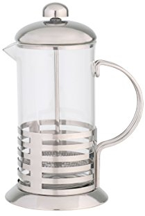 axentia Kaffee- und Teebereiter aus Edelstahl, Pressfilterkanne mit ca. 600 ml Fassungsvermögen, French Press ermöglicht volles Aroma, Kaffeepresse mit temperaturbeständigem Borosilikatglas, Barista