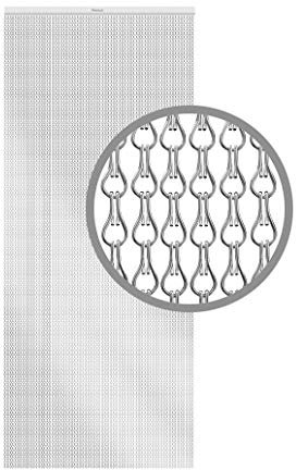 Xterminate Premium Heavy Duty Aluminium Metal Fly Screen Blind, For Doorways, Patio Doors, French Doors, Conservatories, Caravans, Camper-vans, Motorhomes & More, Stops Flies & Flying Insects (Silver)