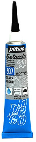 Pebeo Setacolor 3d dimensional brod 'Perles Perle effet tissu peinture 20 ml argent
