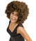 Folat 26648 - Perücke Afro XXL, One Size, braun