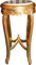 Casa Padrino Barock Beistelltisch mit Marmorplatte Rund Gold 70 x 40 cm Antik Stil
