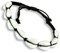 Island Piercings Armband Shamballa mit Kauri Muschel längenverstellbar B135